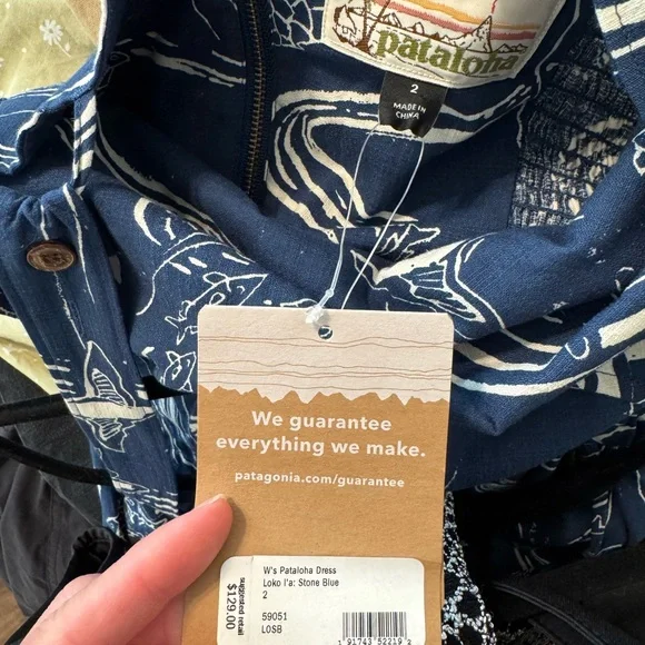 Patagonia Pataloha Loko La Stone Blue Dress - Picture 6 of 6